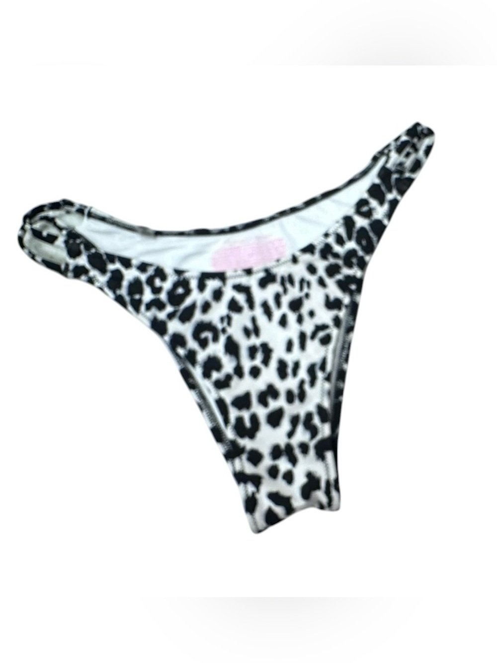 Victoria's Secret Snow Leopard  Double Strap Bikini Bottom Size Small